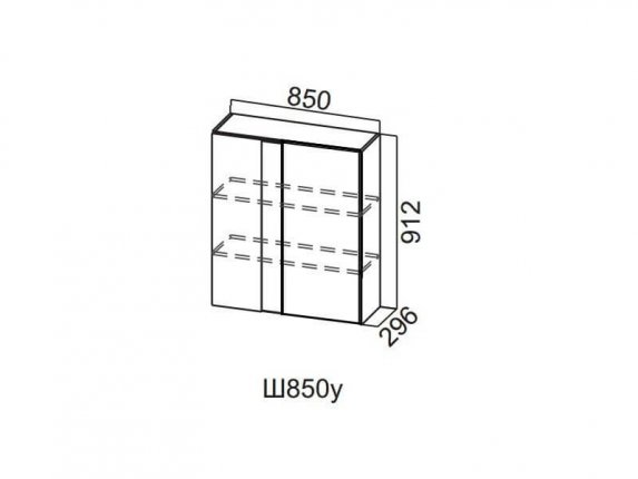Шкаф навесной угловой 850 Ш850у 912х850х296мм Прованс